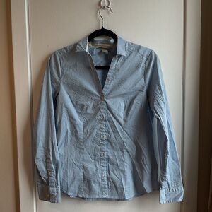 H&M Blue Blouse Classic Cotton Blend